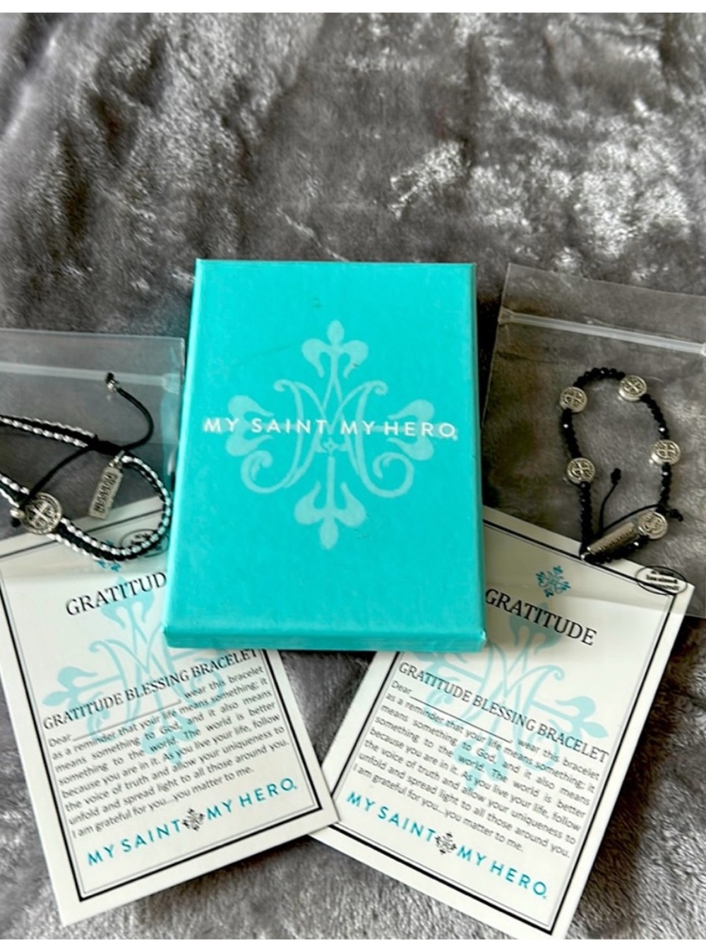 Set of 2 My Saint My Hero Gratitude Bracelets